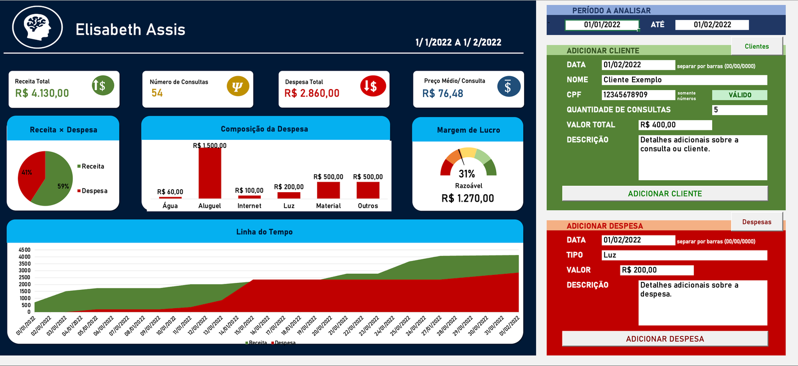 Planilha Financeira Bônus